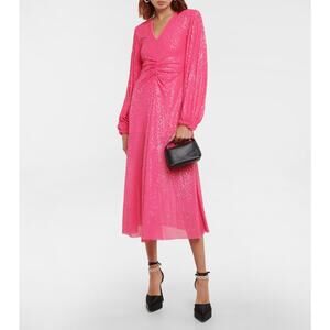 rotate samantha sequin dress Rotate Birger Christensen White Samantha Sequin Wrap Dress